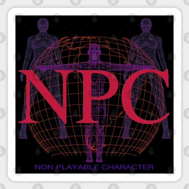 NPC - Retro Y2K Computer Graphic (non playable character) 2 Magnet by blueversion